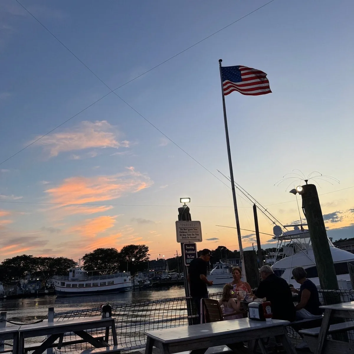 Sunset dining on the deck