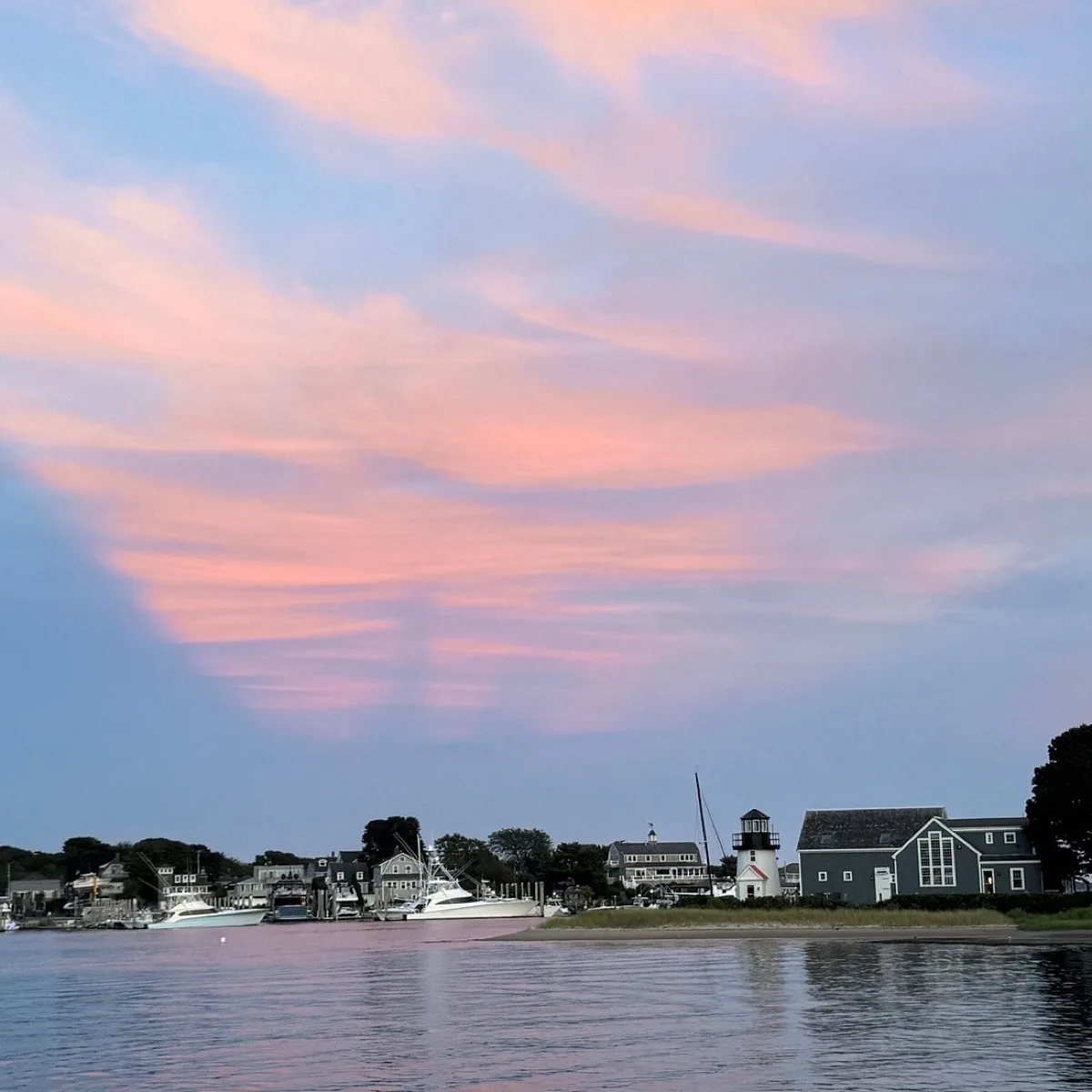 Hyannis Harbor at sunset